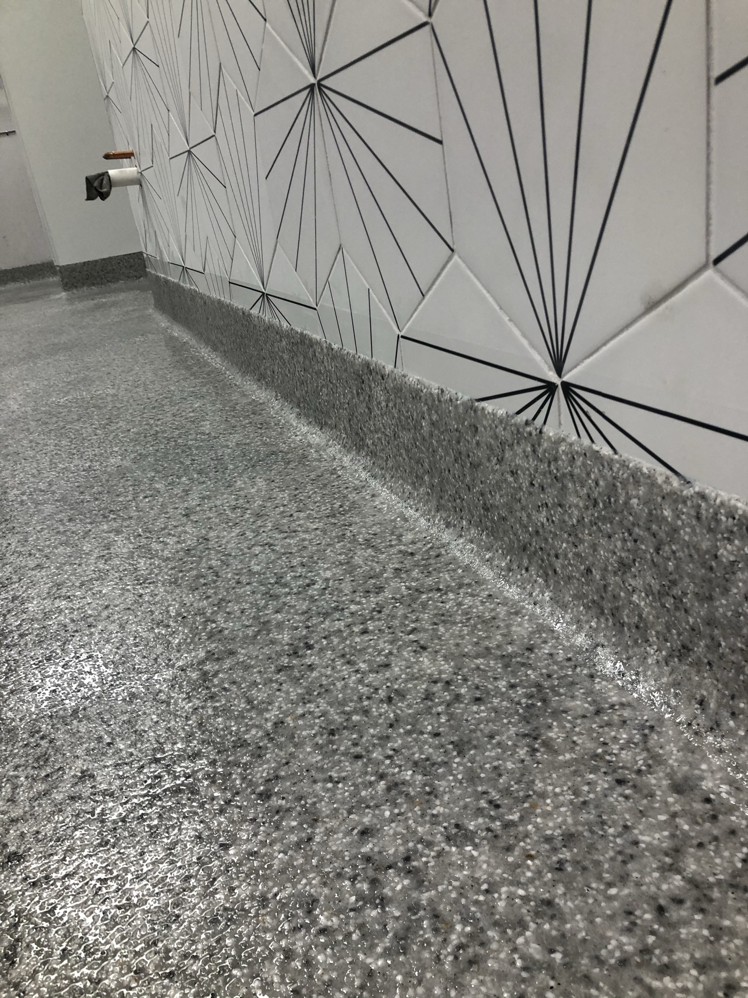 Premium epoxy flooring detail